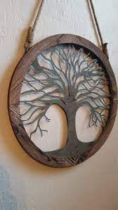 This Beautiful Wood And Metal Tree Wall Decor Would Make A Grand Statement In Any Room Measures 18 In Diameter An Metal Tree Wall Art Metal Tree Tree Wall Art