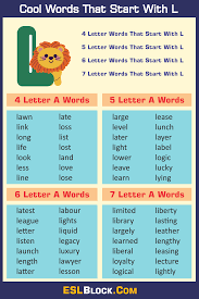 5 letter words that start with l · laari · label · labor · labra · laced · lacer · laces · lacks . Awesome Cool Words That Start With L English As A Second Language