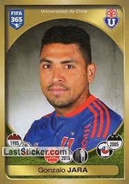 Chile (111 caps / 3 goals). Sticker 163 Gonzalo Jara Panini Fifa 365 2016 2017 South America Laststicker Com