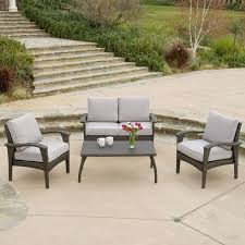 Outdoor Patio Furniture Grey Wicker Luxury 4pc Sofa Seating Set Ad Patio Furniture For Sale Outdoor Sofa Sets Patio Seating