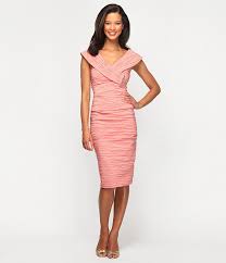 Alex Evenings Portrait Collar Surplice Dress Dillards Com Coral Cocktail Dress Dress For Short Women Dresses