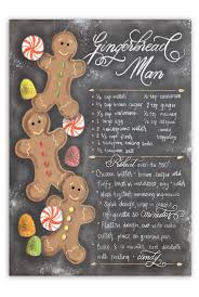Gingerbread Man Printable Art Gingerbread Man Recipe Christmas Cookie Recipe Printable Christmas Cookies Art Christmas Cookie Wall Art Christmas Chalkboard Art Christmas Art Gingerbread Christmas Decor