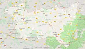 Recherchez un code postal, une commune, un département en france. Carte Des Vosges Vosges Carte Du Departement 88 Villes Tourisme
