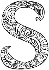 Illustrated Letter S Royalty Free Illustration In 2020 Colouring Sheets For Adults Coloring Letters Coloring Pages