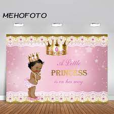 A personal touch makes all the difference in turning a baby shower into a majestic affair. Mehofoto Royal Princess Baby Shower Backdrop Gold Crown Africa American Little Girl Baby Shower Photography Background Banner Background Aliexpress