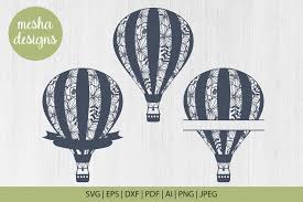 Download Hot Air Balloon Cut File Template Graphic By Diycuttingfiles Creative Fabrica PSD Mockup Templates