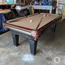 Finished Moving This 7 Foot Imperial Pool Table Out Of Storage And Into Its New Garage Gameroom In Santa Ana Khaki Cloth On The Pool Table Game Room Play Pool