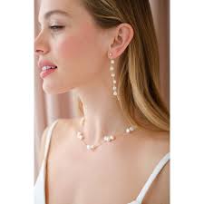 Bib Pearl Bloom Earrings Pearl Bridal Earrings Anna Bellagio