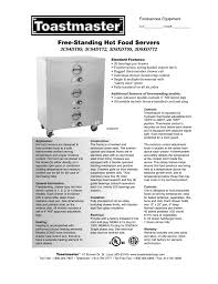 Free Standing Hot Food Servers 3c84dt09 3c84dt72 3d8xdt09
