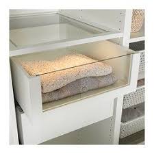 Komplement Drawer With Glass Front White 19 5 8x22 7 8 Ikea Ikea Komplement Ikea Closet Closet Drawers