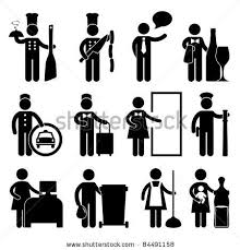 Stock Vector Chef Manager Waiter Butler Taxi Driver Bellman Receptionist Security Guard Cashier Cleaner Maid Babys Pictogram Taxi Driver Wedding Vector Icons