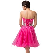 Sizes 2 16 Hot Pink Light Pink Cocktail Dresses Grace Karin Vestido De Gala Coctel Short Dresses Organza Dress Light Pink Cocktail Dress Pink Cocktail Dress