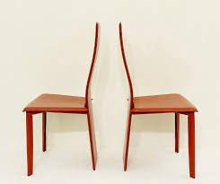 Vintage red leather dining chairs by decouro brazil. Set Of Four Red Leather Dining Chairs Dining Room Items By Category European Antiques Decorative