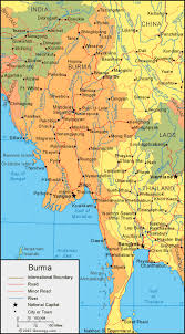 Situated between indian and thailand 4, burma is a southeast. Burma Map And Satellite Image Map Of Myanmar