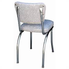 Each bar stool and chair is hand upholstered in chicago. Richardson Seating Retro 1950s Chrome Diner Dining Chair In Cracked Ice Grey 4210cig
