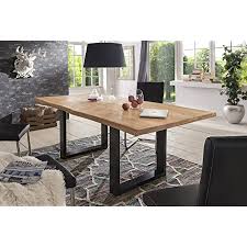 Our wood tables are made from durable products like oak, walnut or ash and range in style from modern to rustic. Holzwerk Dining Table Wild Oak Solid Wood Table Tree Edge Oak Dining Room 200 X 100 Cm Natural Oiled Amazon De Kuche Haushalt