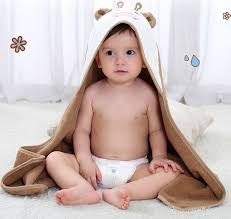 Make a hooded bath towel for your little one! Cofffee And White Cartoon Pattern Hooded Baby Bath Towels At Price Range 4 99 6 99 Usd Piece In Jiangyan Id 6552122