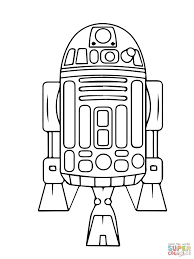 Astromech Droid R2 D2 Coloring Page Supercoloring Com Star Wars Coloring Book Star Coloring Pages Star Wars Drawings