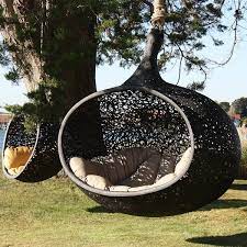 Garden furniture accessories, such as garden sofa cushioning, make your outdoor experience that much more comfortable and welcoming. Bios Hide Modern Hanging Garden Seat Pod Large Garden Swing Seat