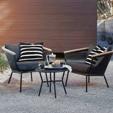 Bangor 3pc Metal Mesh Faux Wood Patio Chat Set Project 62 Patio Furniture Collection Wood Patio Furniture
