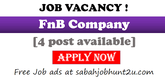 Someone with a startup … Fnb Company Vacancies Kota Kinabalu