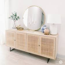 Dolores 72 Cane Console Table In 2020 Dining Room Buffet Table Decor Buffet Table Decor Dinning Room Buffet