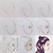 9 232 Likes 90 Comments Victoria Jenkins Miss Victoria25 On Instagram How To Draw Profile Faces Swip Profile Drawing Drawing Tutorial Face Drawings