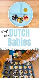 Mini Muffin Tin Dutch Babies Baby Food Recipes Baking With Toddlers Baby Breakfast