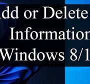 Add or Delete OEM Information in Windows 7, 8, 10, 11