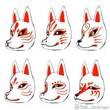 These Are Japanese Fox Masks The Japanese Revere Foxes They Catch Mice Thus Saving Rice In The Fields Japanese Fox Mask Japanese Fox Japanese Animals