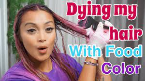Put old newspaper and towels around the area you are dying your hair because the dye can stain floors and walls badly. Dying My Hair With Food Color Youtube