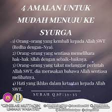 (2006) jalan menuju syurga firdaus : Ikatan Mahasiswa Alquran Dan Usuluddin I Mas Link Lajnah Dakwah Dan Kerohanian I Mas Ø§Ù„Ù„ Ù‡ Ù… Øµ Ù„ Ø¹ Ù„ Ù‰ Ù… Ø­ Ù… Ø¯ Ùˆ Ø¹ Ù„ Ù‰ Ø¢Ù„ Ù… Ø­ Ù… Ø¯ 4 Amalan Golongan Untuk Mudah Menuju Ke Syurga