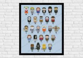 See more ideas about cross stitch alphabet, cross stitch, cross stitch letters. Horror Movies Alphabet Sampler Digital Cross Stitch Pattern