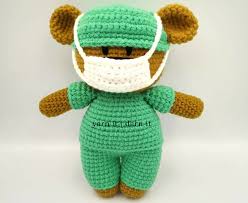 For mine i used fleece because i wanted it to be very soft but you can use the normal animal fur fabric if you want. Make Your Own Healthcare Hero Teddy Bear With This Free Crochet Pattern