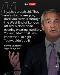 Reform UK leader Nigel Farage has defended his 'Britain is lawless'  slogan.⁠ ⁠ Political correspondent @skymhariaurora says she believes Farage  is 'tapping into voters' emotions - their feelings that the country is