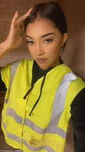 A glam plasterer films herself doing construction work while wearing FAKE  NAILS