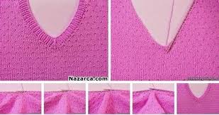 Orgu Kazaklar Icin V Yaka Nasil Orulur Resimli Anlatimli V Yaka Orgu Krose