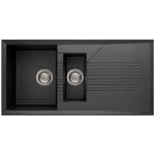 When you buy 4 or more. Reginox Tekno 475 Granitek 1 5 Bowl Kitchen Sink In Black Costco Uk