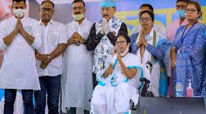West bengal chief minister mamata banerjee was sunday trailing her bjp rival suvendu adhikari in nandigram by 3,460 votes after two rounds of counting, officials said. Mamata Banerjee On Wheelchair Leads Massive Roadshow In Nandigram Ahead Of Voting On April 1 Elections News The Indian Express