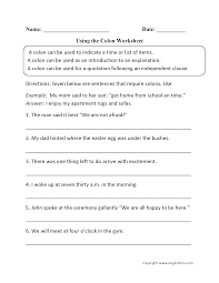 Semicolons And Colons Worksheet Worksheets For All Download And Punctuation Worksheets Free Grammar Worksheet Grammar Worksheets