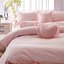 Welcome to our polka dot bedding for kids section! Fadfay Home Textile Cute Korean Pink Polka Dot Girls Bedding Set Modern Fairy Kids Bedding Sets De Kids Bedding Sets Princess Bedding Set Pink Princess Bedding