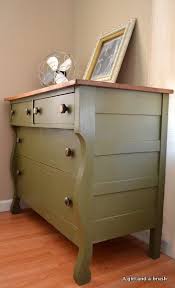 Antique Dresser In Olive By Annie Sloan Chalk Paint Distressed Redo Furniture Furniture Rehab Furniture Makeover