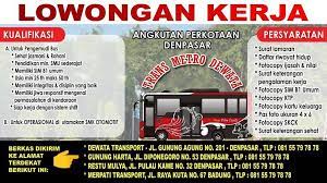 Mereka diterima oleh humas pt ka, suwarno. Loker Badung Trans Metro Dewata Membuka Lowongan Kerja Sebagai Driver Bus Dan Stff Operasional Di Denpasar Dan Badung Lokerbalidriver Lokerdriver Lowongandriver Lokerdriverbus Sopirbus Lowongandenpasar Lokerdenpasar Lokerbadung