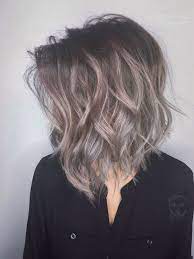Wavy A Line Bob Brunette Kapsel Dik Haar Kapsels Medium Kapsels