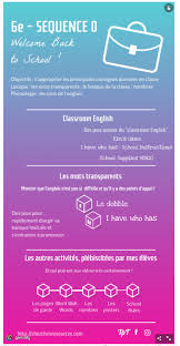 Premieres Sequences De L Annee En 6e Et 5e Chez Chris Resources Cours Anglais 6e Anglais