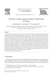 Pdf Domestic Violence Against Women A Field Study In Turkey