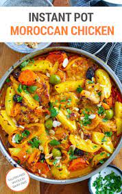 Instant Pot Moroccan Chicken With Lemon Olives Potatoes Recipe Healthy Chicken Recipes Instant Pot Recipes Moroccan Chicken Recipe