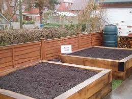 Ray Owen S Raised Bed Ray S Bed With New Railway Sleepers Oak Railway Sleepers Railway Sleepers Raised Beds