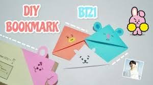Cara buat lemari tempel sendiri. Diy School Supplies Bookmark Bts Bt21 Diy Pembatas Buku Bt21 Youtube