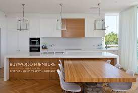 Kitchen Island Benchtop This Bespoke Kitchen Benchtop Was Made From American Oak With A Clear 2pac Finish And A Waterfall Edge In 2020 Kitchen Design Timber Benchtop Timber Furniture